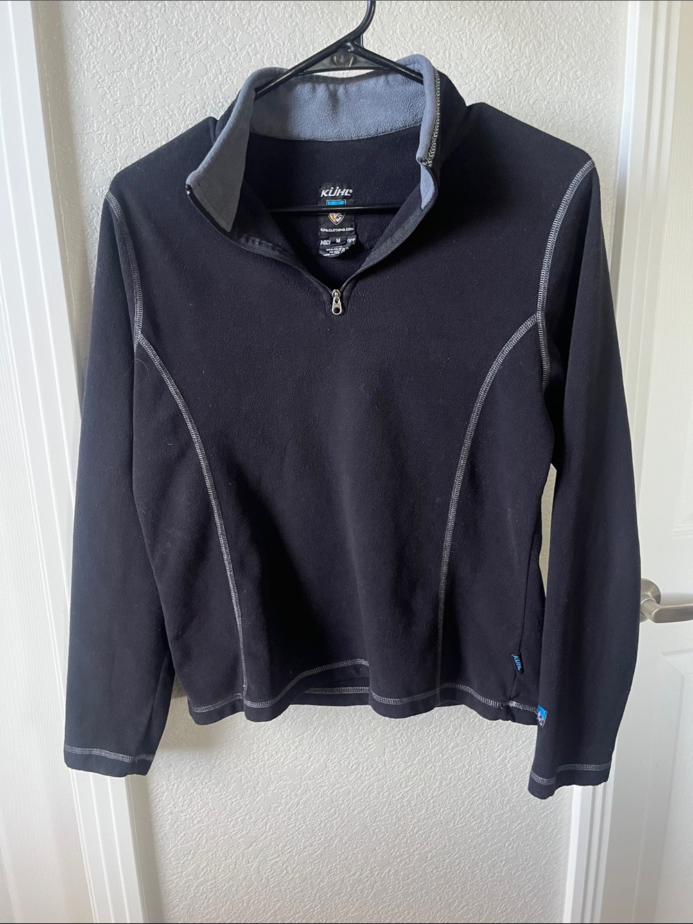 Kuhl womens qtr zip black fleece pullover sz M